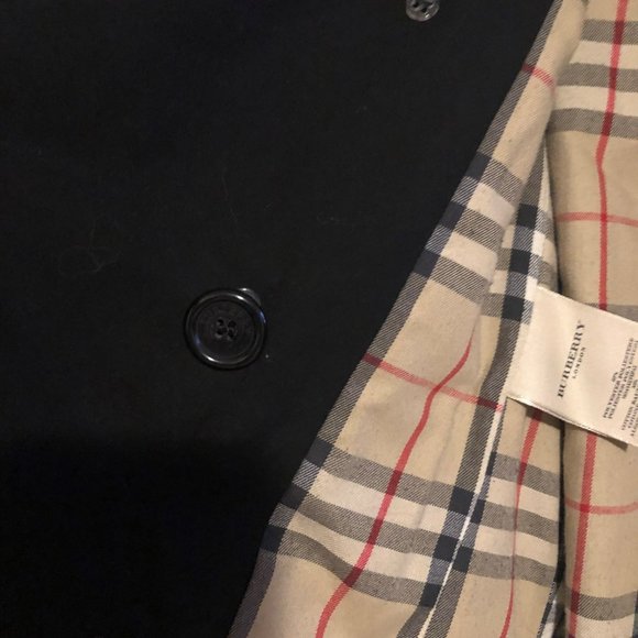 Burberry Women Trench Coat Jacket size 4 small blk - Picture 14 of 16